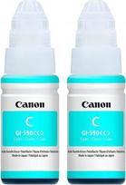 "Canon" GI-590 C žydros spalvos 70 ml originali 70 ml rašalo kasetė, skirta "Pixma" spausdintuvui "MegaTank" (2 vnt.)