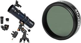 "Celestron Astromaster 130EQ" ir 94119-A 1,25 colio Mėnulio filtras