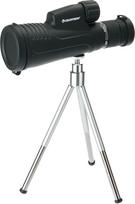 "Celestron" 72373 "Outland X" 10-30 x 50 mm vandeniui atsparus monokuliaras su trikoju, valymo šluoste, okuliaro dangteliais ir diržo dėklu - tvirtas korpusas, BaK-4 prizmės stiklas ir daugiasluoksnė optika, juodas