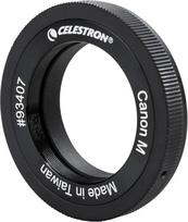 "Celestron" 93407 "Canon M-Mount" T žiedas su 42 mm skersmens sriegiu - skirtas žemės ir dangaus vaizdams, suderinamas su EOS M-Mount beveidrodžiais fotoaparatais ir "Celestron" T adatiniais, juodas