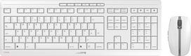 "CHERRY Stream Desktop Recharge" įkraunama belaidė klaviatūra, pelės rinkinys, JK išdėstymas (QWERTY), 2,4 GHz radijo ryšys, tylus klavišų paspaudimas, įkraunama, balta/pilka