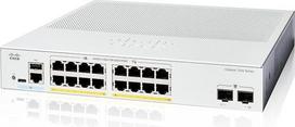 "Cisco Catalyst 1200-16P-2G" išmanusis komutatorius, 16 prievadų GE, PoE, 2 x 1-GE SFP, ribota apsauga (C1200-16P-2G)