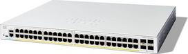 "Cisco Catalyst 1300-48FP-4X" valdomas komutatorius, 48 prievadų GE, visiškai PoE, 4 x 10 GE SFP+, ribota apsauga (C1300-48FP-4X)