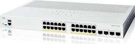 "Cisco" Catalyst 1200-24P 4G išmanusis komutatorius, 24 prievadų GE, PoE, 4 x 1 GE SFP, ribota apsauga (C1200-24P-4G)