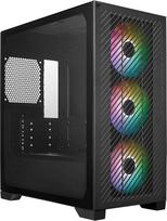 "Cooler Master Elite 301 Micro-ATX" didelio oro srauto minimalistinis kompiuterio korpusas, 365 mm maksimalus GPU, suderinamas su RTX 5080|RX 7090 XT, 280 mm maksimalus AIO, C tipo, grūdintas stiklas, trigubas 120 mm aRGB PWM ventiliatorius