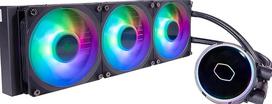 "Cooler Master MasterLiquid PL360 Flux" CPU aušintuvas - AIO aušinimas vandeniu su 3 x 120 mm ventiliatoriais, 360 mm aušintuvu ir ARGB valdikliu (2-oji karta) - suderinamas su AMD ir "Intel