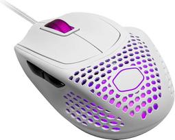 "Cooler Master MM720 RGB LED Claw Grip Gaming Mouse" pelė su kabeliu - itin lengvas 49 g korpuse, 16000 DPI optinis jutiklis, 70 milijonų paspaudimų mikrojungikliai, PTFE slankiojančios kojelės - matinės baltos spalvos