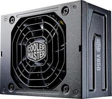 "Cooler Master V850 SFX Gold", 850 W SFX maitinimo šaltinis (ES kištukas), 80 Plus Gold, modulinis SFF/Mini ITX kompiuterių maitinimo šaltinis, pusiau pasyvus tylus hidrodinaminis 92 mm FDB ventiliatorius, SFX-ATX adapteris
