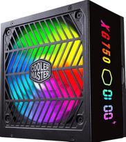 "Cooler Master XG750 Plus Platinum" kompiuterio maitinimo šaltinis (ES) - "80 Plus Platinum" (+92 % efektyvumas), 750 W, visiškai modulinis, realaus laiko ekranas, 100 % japoniški kondensatoriai, 135 mm FDB-ARGB ventiliatorius