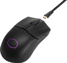 "Cooler Master" MM712 RGB žaidimų pelė - itin lengva 59 g, hibridinė belaidė, 19 K DPI PAW3370 optinis jutiklis, 70 milijonų paspaudimų optinis jungiklis, "On-The-Fly", "MasterPlus+" (38 K DPI, tik kompiuteriui) - juoda