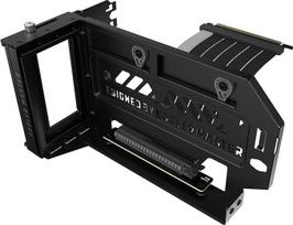 "Cooler Master" vertikalių GPU laikiklių rinkinys V3 - skirtas E-ATX/ATX/mATX kompiuterių korpusams ir "PCI-E 4.0" įrenginiams, pritaikomas modulinis vaizdo plokštės palaikymas, storas SGCC plieno laikiklis, įskaitant 165 mm stovo kabelį - juodas