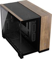 "Corsair 2500X Small-Tower mATX dviejų kamerų kompiuterio korpusas - grūdintas panoraminis stiklas - suderinama su atvirkštinio jungimo pagrindine plokšte - ventiliatoriai neįtraukti - juoda/baltalksnio riešutas