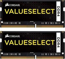"Corsair CMSO16GX4M2A2133C15 Value Select" 16GB DDR4 2133 Mhz CL 15 260 kontaktų SODIMM atminties rinkinys nešiojamiesiems kompiuteriams - juodas