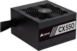 "Corsair CX550 80 Plus Bronze" nemodulinis ATX maitinimo šaltinis su mažu triukšmo lygiu 550 W, juodas