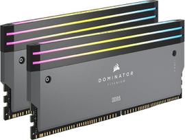 "CORSAIR Dominator Titanium DDR5 RGB Light Amplification Kit" - 2X moduliai - 0GB RAM - suderinama su "CORSAIR iCUE" - pilka