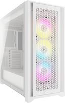 "Corsair iCUE 5000D RGB Airflow Mid Tower" korpusas, baltos spalvos - 3 × AF120 RGB Elite ventiliatoriai, "iCUE Lighting Node PRO" apšvietimo valdymas - didelio oro srauto konstrukcija - baltos spalvos