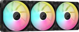 "Corsair iCUE LINK LX120 RGB 120 mm PWM ventiliatorių triguba pakuotė - dvigubos šviesos kilpos - su "iCUE LINK" sistemos koncentratoriumi - "Corsair AirGuide" technologija - juoda