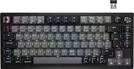"Corsair K65 Plus" belaidė 75 % RGB "Hot-Swap" mechaninė žaidimų klaviatūra - iš anksto sutepti MLX raudoni linijiniai jungikliai - dviejų sluoksnių garso slopinimas - PBT klavišų dangteliai - QWERTZ DE - juoda