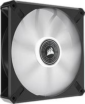 "Corsair ML140 LED Elite" 140 mm PWM ventiliatorius su šviesos diodais (CORSAIR "AirGuide" technologija, magnetinės levitacijos guolis, iki 1600 aps/min, aštuoni ryškūs šviesos diodai, nedidelis triukšmas, didelis oro srautas), viena pakuotė - baltos spal