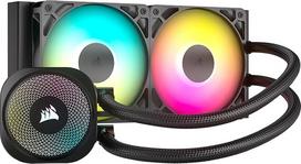 "Corsair Nautilus 240 RS ARGB CPU aušintuvas - 240 mm AIO - mažas triukšmas - tiesioginė pagrindinės plokštės jungtis - "Intel LGA 1851/1700", AMD AM5/AM4 - 2X RS120 ARGB ventiliatoriai - juodas