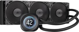 "CORSAIR Nautilus 360 RS LCD skystojo procesoriaus aušintuvas - 2,1 colio IPS LCD ekranas, 360 mm AIO, lengvai jungiamas grandininiu būdu, "Intel LGA 1851/1700", AMD AM5/AM4 - su 3x RS120 ventiliatoriais - juodas