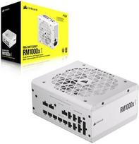"Corsair RM1000x Shift" visiškai modulinis ATX maitinimo šaltinis - "80 Plus Gold" - ATX 3.1 - PCIe 5.1 - nulinės apsukos - modulinė šoninė sąsaja - baltos spalvos