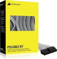 "Corsair" "Premium" 5 tipo maitinimo šaltinio kabelis su vienu apvalkalu - pradinis rinkinys - baltas