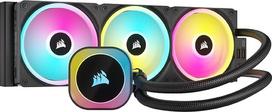 "Corsair" iCUE LINK H150i RGB skystojo procesoriaus aušintuvas - 360 mm AIO - QX120 RGB ventiliatorius - tinka "Intel LGA 1700", AMD AM5 - pridedamas "iCUE LINK" sistemos koncentratorius - juodas