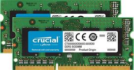 "Crucial CT25664BF160B" atmintis (DDR3L, 1600 MT/s, PC3L-12800, SODIMM, 204 kontaktų)