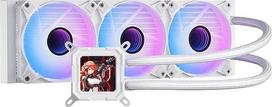 "darkFlash DV360S" universalus skystas procesoriaus aušintuvas, 3,2" LCD ekranas, 320x320 raiška, ARGB PWM ventiliatorius, 360 mm aušintuvas, CPU PC AIO aušintuvas, suderinamas su "Intel 1851/1700", AMD AM4/AM5 (baltas)