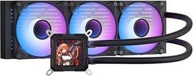 "darkFlash DV360S" universalus skystas procesoriaus aušintuvas, 3,2" LCD ekranas, 320x320 raiška, ARGB PWM ventiliatorius, 360 mm aušintuvas, CPU PC AIO aušintuvas, suderinamas su "Intel 1851/1700", AMD AM4/AM5 (juodas)