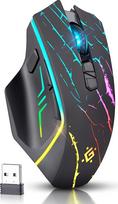 "Defender Uranium" belaidė žaidimų pelė - belaidė RGB pelė, 3200 DPI, "Fire" mygtukas, 5 mygtukai ir 120 val. baterija - įkraunama per USB-C - skirta kompiuteriams ir nešiojamiesiems kompiuteriams - Windows/macOS