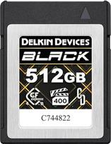 "Delkin Devices Cfexpress™ Type B 4.0 VPG400" 512GB didelės spartos atminties kortelė profesionaliai fotografijai ir videografijai (512GB) - juoda