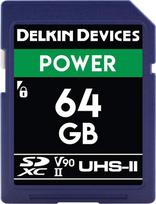 "Delkin Devices" 64GB "Power SDXC UHS-II" (U3/V90) atminties kortelė