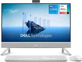"Dell Inspiron 27 All-in-One" EC27250 - 27 colių FHD (1920 x 1080) IPS, "Intel Core i5-1334U", "Intel Iris Xe", 16GB RAM, 512GB SSD, "Windows 11 Home", QWERTY klaviatūra ir belaidė pelė, perlamutrinės baltos spalvos