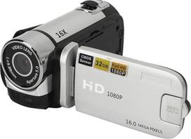 "Denash" vaizdo kameros įrašymo įrenginys USB 16MP skaitmeninis fotoaparatas Elektroninis užraktas 1/4" sriegio skylė su užpildymo šviesa, skirtas kelionių vestuvių fotografavimui (sidabrinis)
