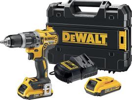 "DeWalt" akumuliatorinis smūginis gręžtuvas / akumuliatorinis atsuktuvas (18 V, 15 pakopų sukimo momento modulis, 13 mm belaidis griebtuvas, LED darbo lemputė, įskaitant priedus) DCD796D2