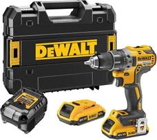 "DeWalt" akumuliatorinis gręžtuvas / akumuliatorinis atsuktuvas (18 V, 2,0 Ah, bešepetėlinis su dviejų greičių pilnavidure metaline pavara, 15 sukimo momento lygių, įskaitant du XR akumuliatorius, sistemos greitąjį įkroviklį ir "Tstak" dėžutę) DCD791D2