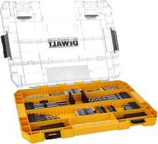 "Dewalt" HSS-G metalo grąžtų ir antgalių rinkinys DT70763 (85 dalių, juodos ir auksinės spalvos HHS-G metalo grąžtai, padidinto stiprumo Torison antgaliai, dideliame "ToughCase" dėkle su "TicTac" dėžute)