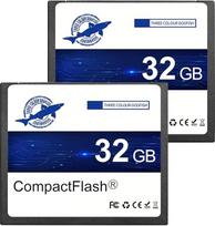 "Dogfish Compact Flash Card" 32GB 2 pakuotės 400X CF atminties kortelė, skirta profesionaliai fotografijai ir seniems DSLR fotoaparatams