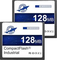 "Dogfish Compact Flash" atminties kortelė 128MB 2 pakuotės Didelio našumo pramoninė CF I tipo kortelė FAT16, skirta pramoninei įrangai ir senoviniams skaitmeniniams fotoaparatams