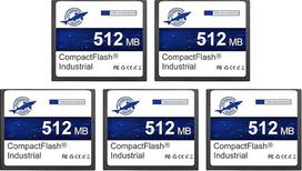 "Dogfish Compact Flash" kortelė, 512MB, 5 pakuotės, didelio našumo pramoninė CF atminties kortelė su SLC NAND Flash atmintimi, skirta pramoniniams kompiuteriams, CNC mašinoms, seniems fotoaparatams