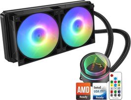 "Dracaena" 240 mm AIO CPU aušintuvas, 240 mm aušintuvas, nesandari technologija, didelio srauto siurblys, RGB skysčio aušinimo sistema AMD Ryzen/Intel LGA 1700*/1200/115X