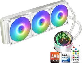 "Dracaena" 360 mm AIO CPU aušintuvas, 360 mm aušintuvas, 3 x 120 mm ARGB PWM ventiliatoriai, spalvą keičiantis nuotolinio valdymo pultelis, sandari technologija, didelio srauto siurblys, ARGB aušinimo skysčiu sistema, AMD AM5/AM4-Intel