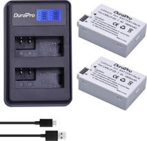 "DuraPro" 2 x LP-E8 akumuliatorius + LED USB dvigubas įkroviklis, skirtas "Canon" LP-E8; "Canon" EOS 550D, EOS 700D, EOS 600D, EOS 650D, "Rebel T2i T3i T4i T5i, Kiss X4 X5 X6i X7i DSLR fotoaparatams