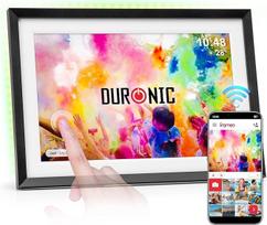"Duronic PF2A BK" skaitmeninis nuotraukų rėmelis, "Frameo WiFi" nuotraukų rėmelis su 32GB atmintimi, juodas rėmelis su foniniu apšvietimu, 10 colių ekranu, 800 x 1280 IPS skiriamąja geba, vertikalus ir horizontalus