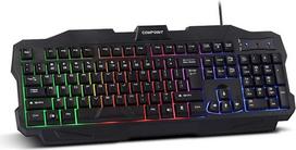 "Dynamode" DYNA-CP-K8800 "Compoint" trijų spalvų apšviesta USB žaidimų klaviatūra su LED apšvietimu - juoda
