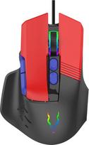 "Econo EliteForce 9D" laidinė žaidimų pelė USB žaidimų pelė su optiniais pelės jungikliais, 8 programuojami mygtukai, reguliuojami RGB režimai, 12000 Dpi, skirta PC/Mac/Laptop žaidėjams, apklausos dažnis 1000 Hz