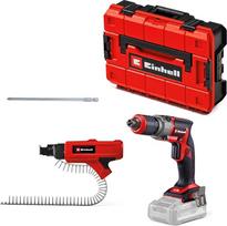 "Einhell Professional" akumuliatorinis gipso kartono plokščių atsuktuvas TP-DY 18 Li BL + žurnalas "Power X-Change" (18 V, bešepetėlinis, gylio ribotuvas, su žurnalo priedu, 2 x antgalis, E dėklas, be akumuliatoriaus), maitinamas akumuliatoriumi, raudonos