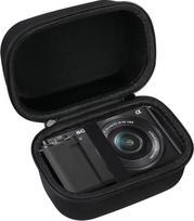 "Elonbo" dėklas "Sony Alpha ZV-E10/ ZV-E10L.APS-C beveidrodžio veidrodinio fotoaparato su keičiamu objektyvu rinkiniui, nešiojamas skaitmeninio fotoaparato kelioninis apsauginis dėklas krepšys laikiklis, juodas